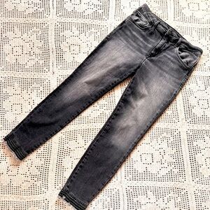 Mavi Jeans Ada Boyfriend Jeans Dark Gray Frayed Hem High Waist